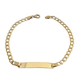 Foto de 10-00-6057 - PULSERA PLACA BARBADA 3.6MM 18.5CM (2,64gr) (PLACA 4.8X30MM) 18K**