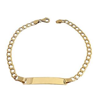 Foto de 10-00-6057 - PULSERA PLACA BARBADA 3.6MM 18.5CM (2,64gr) (PLACA 4.8X30MM) 18K**