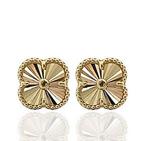 Foto de 10-711-426 - PENDIENTES FLOR LAPIDADA 8MM 18K**
