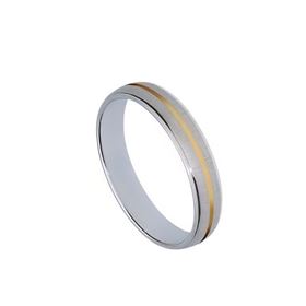Foto de 10-351-043-13 - ALIANZA BICOLOR FILO BRILLO 4MM 18K