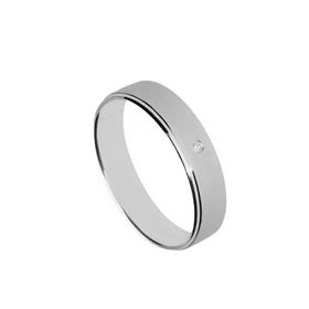 Foto de 10-351-086-21 - ALIANZA BRILLANTE MATE-BRILLO 4.5MM O.B. 18K 