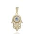 Foto de 51-13755 - COLGANTE MANO DE FÁTIMA OJO TURCO CIRCONITA 18MM 18K