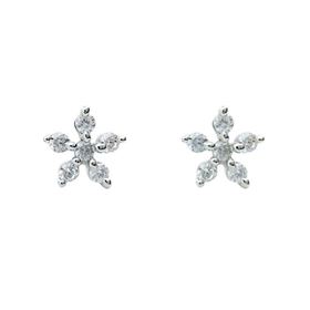 Foto de 25-0446 - PENDIENTES PLATA FLOR CIRCONITA 6MM