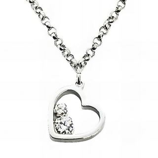 Foto de 20-19G - GARGANTILLA PLATA CORAZÓN 9MM 45CM 