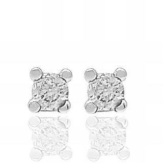 Foto de 87-5000-3B - PENDIENTES "NETO" BRILLANTES 0.10KTES 3MM O.B. 18K