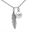 Foto de 25-19G - GARGANTILLA PLATA PERLA 8MM PLUMA 22MM 42CM (ALARGADOR 3CM)