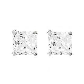 Foto de 18-AG147128 - PENDIENTES PLATA CIRCONITA CUADRADA 8X8