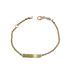Foto de 04-699 - PULSERA BEBÉ PLACA BICOLOR (PLACA 3.7X18MM) 14CM (ANILLA A 2CM) (1,85gr) 18K