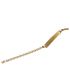 Foto de 04-699 - PULSERA BEBÉ PLACA BICOLOR (PLACA 3.7X18MM) 14CM (ANILLA A 2CM) (1,85gr) 18K