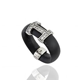 Foto de 10-809-007 - *OFERTA* SORTIJA PLATA CAUCHO CIRCONITA 8MM