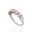 Foto de 25-0051R - SORTIJA PLATA CORAZONES CIRCONITA ROSA 5MM
