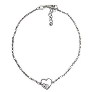 Foto de 20-19 - PULSERA PLATA CORAZÓN 9MM 19CM (ALARGADOR 2.5CM) 