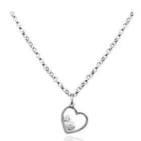 Foto de 20-19G - GARGANTILLA PLATA CORAZÓN 9MM 45CM 