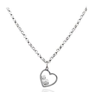 Foto de 20-19G - GARGANTILLA PLATA CORAZÓN 9MM 45CM 