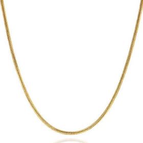 Foto de 20-KRN130X42D - CADENA PLATA COREANA DORADA 1MMX42CM