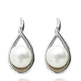 Foto de 22-100473 - *OFERTA* PENDIENTES PLATA PERLA 21MM