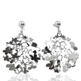 Foto de 39-0005P - *OFERTA* PENDIENTES PLATA FLORES 21MM