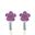 Foto de 25-1711R - PENDIENTES PLATA FLOR CIRCONITAS ROSA 13MM