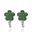 Foto de 25-1711 - PENDIENTES PLATA FLOR CIRCONITA VERDE 13MM
