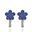 Foto de 25-1711A - PENDIENTES PLATA FLOR CIRCONITA AZUL 13MM