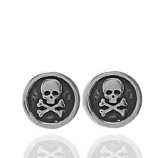 Foto de 29-17097 - PENDIENTES PLATA CALAVERA 9MM PRESIÓN
