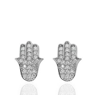 Foto de 25-0144 - PENDIENTES PLATA MANO DE FÁTIMA CIRCONITA 10MM