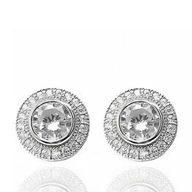 Foto de 25-1219 - PENDIENTES PLATA CIRCONITA 10MM