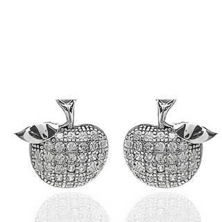 Foto de 25-0336 - PENDIENTES PLATA MANZANA CIRCONITA 10MM