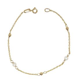 Foto de 10-31-7008 - PULSERA PERLAS-BOLAS 4.5-5MM 18CM 18K