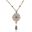 Foto de 32-0533G - *OFERTA* GARGANTILLA PLATA PIEDRAS COLOR 10CM 45CM