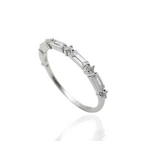 Foto de 25-1793S - SORTIJA PLATA CIRCONITA BAGUETTE 2MM 