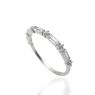 Foto de 25-1793S - SORTIJA PLATA CIRCONITA BAGUETTE 2MM 