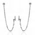 Foto de 25-2049 - PENDIENTES PLATA RAYO CIRCONITA 14MM CADENA 70MM