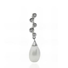 Foto de 72-8872CB - COLGANTE BRILLANTE PERLA O.B. 32MM 18K