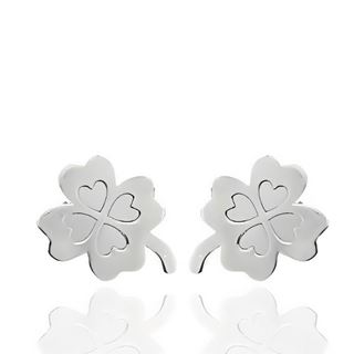 Foto de 35-772113 - *OFERTA* PENDIENTES PLATA TRÉBOL 8MM 