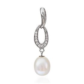 Foto de 43-5299 - *OFERTA* COLGANTE PLATA PERLA CIRCONITA 38MM