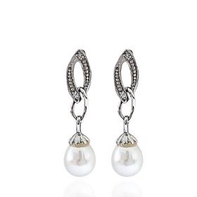 Foto de 43-4908 - *OFERTA* PENDIENTES PLATA PERLA CIRCONITA 23MM