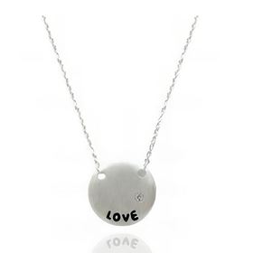 Foto de 25-100011G - GARGANTILLA PLATA 'LOVE' 15MM 