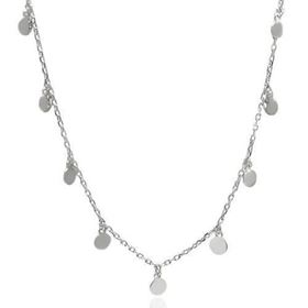 Foto de 25-1497 - GARGANTILLA PLATA DISCOS 4MM 42CM (ALARGADOR 3CM)