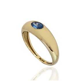 Foto de 10-790-101A - SORTIJA AZUL 6MM 18K**