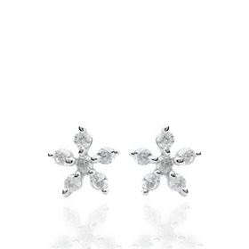 Foto de 25-0446 - PENDIENTES PLATA FLOR CIRCONITA 6MM