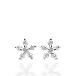 Foto de 25-0446 - PENDIENTES PLATA FLOR CIRCONITA 6MM