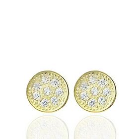 Foto de 25-147479D - PENDIENTES PLATA CIRCONITA DORADOS 6MM