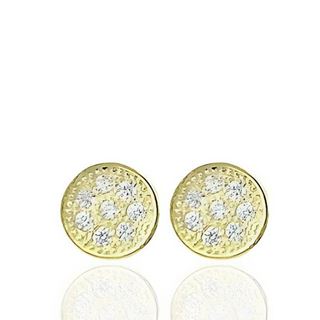 Foto de 25-147479D - PENDIENTES PLATA CIRCONITA DORADOS 6MM