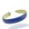 Foto de 00-BG-0624A - *OFERTA* BRAZALETE ACERO PIEL AZUL 13MM