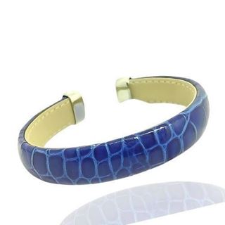 Foto de 00-BG-0624A - *OFERTA* BRAZALETE ACERO PIEL AZUL 13MM