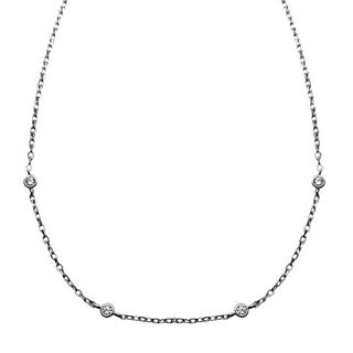 Foto de 25-0054T - TOBILLERA PLATA CHATONES 3MM 26CM