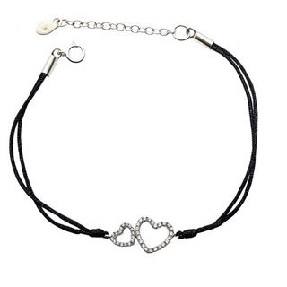 Foto de 25-0211 - *OFERTA* PULSERA PLATA CORAZONES 19MM 17CM (ALARGADOR 3.5CM)