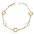 Foto de 10-00-6623 - PULSERA FLORES Y MARIPOSAS BICOLOR 18CM (ANILLA A 2CM) (2,02gr) 18K