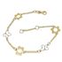 Foto de 10-00-6623 - PULSERA FLORES Y MARIPOSAS BICOLOR 18CM (ANILLA A 2CM) (2,02gr) 18K
